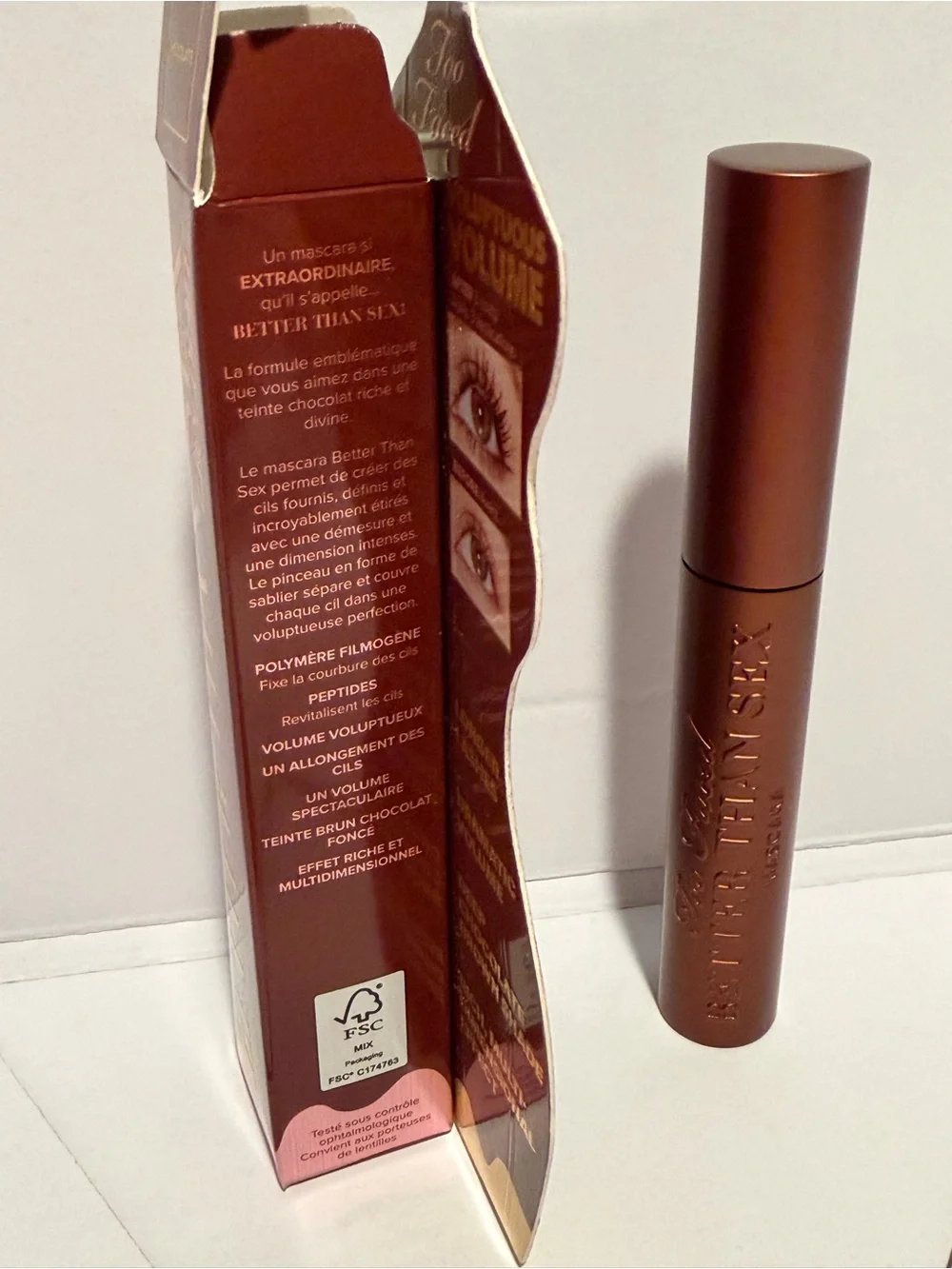 NIB! Too Faced Better Than Sex Mascara CHOCOLATE 0.27oz/8ml